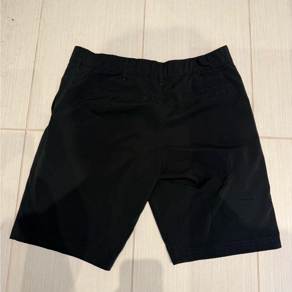 Men's Black Flat Front Shorts